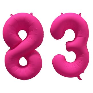 Festigo Folieballon 83 jaar - Neon Roze - 86 cm