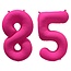 Folieballon 85 jaar - Neon Roze - 86 cm