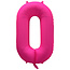Folieballon 100 jaar - Neon Roze - 86 cm