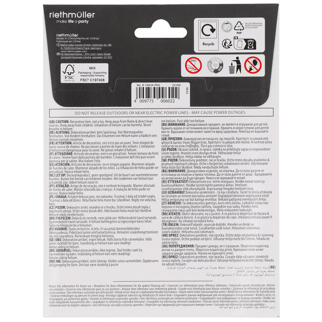 Folieballon Ster Neon Roze