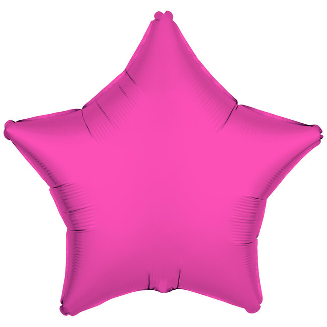 Folieballon Ster Neon Roze