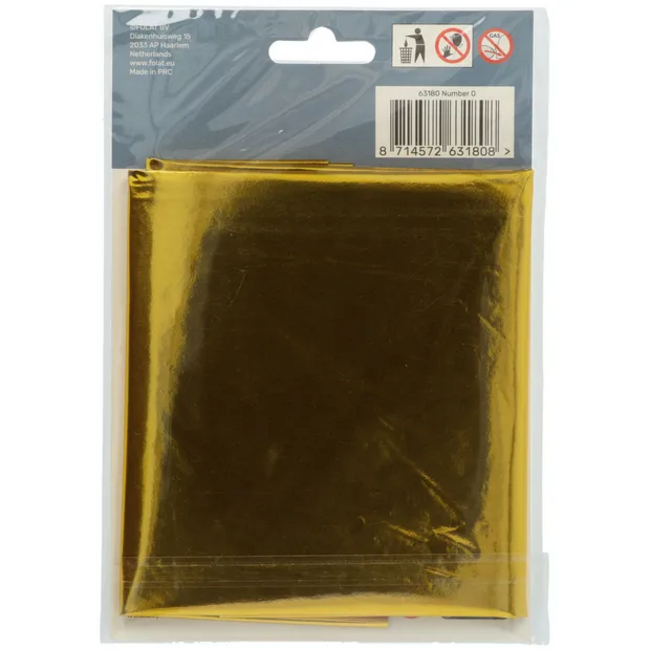 Folieballon Cijfer 0 - Goud - 86 cm