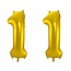 Folieballon 11 jaar - Goud - 86 cm