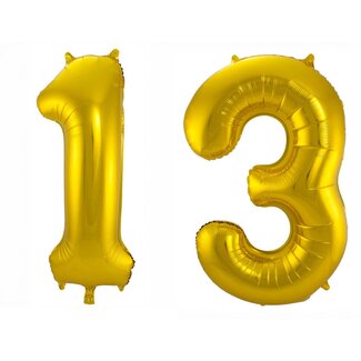 Festigo Folieballon 13 jaar - Goud - 86 cm
