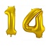 Folieballon 14 jaar - Goud - 86 cm