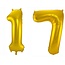 Folieballon 17 jaar - Goud - 86 cm