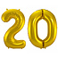 Folieballon 20 jaar - Goud - 86 cm