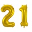 Folieballon 21 jaar - Goud - 86 cm
