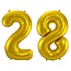 Folieballon 28 jaar - Goud - 86 cm