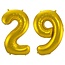 Folieballon 29 jaar - Goud - 86 cm