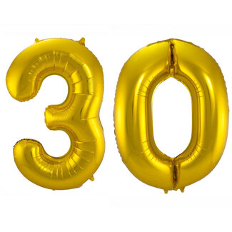 Festigo Folieballon 30 jaar - Goud - 86 cm
