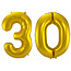Folieballon 30 jaar - Goud - 86 cm