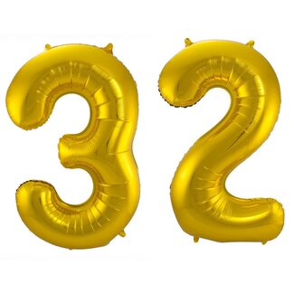 Festigo Folieballon 32 jaar - Goud - 86 cm