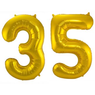 Festigo Folieballon 35 jaar - Goud - 86 cm