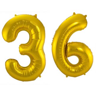 Festigo Folieballon 36 jaar - Goud - 86 cm