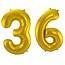 Folieballon 36 jaar - Goud - 86 cm
