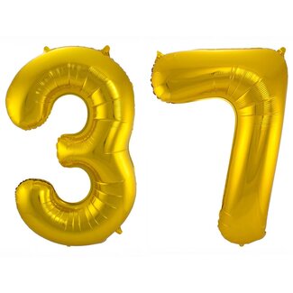 Festigo Folieballon 37 jaar - Goud - 86 cm