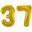 Folieballon 37 jaar - Goud - 86 cm