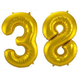 Festigo Folieballon 38 jaar - Goud - 86 cm