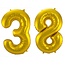 Folieballon 38 jaar - Goud - 86 cm