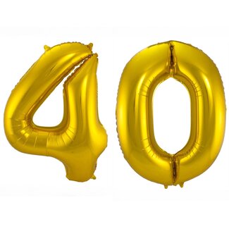 Festigo Folieballon 40 jaar - Goud - 86 cm