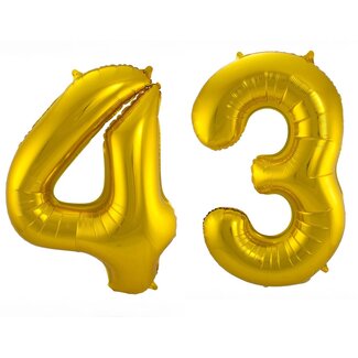 Festigo Folieballon 43 jaar - Goud - 86 cm