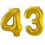 Folieballon 43 jaar - Goud - 86 cm
