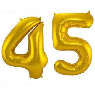 Festigo Folieballon 45 jaar - Goud - 86 cm