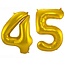 Folieballon 45 jaar - Goud - 86 cm