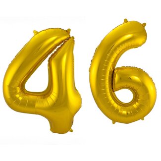 Festigo Folieballon 46 jaar - Goud - 86 cm