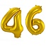 Folieballon 46 jaar - Goud - 86 cm