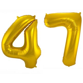 Festigo Folieballon 47 jaar - Goud - 86 cm
