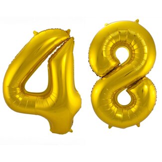 Festigo Folieballon 48 jaar - Goud - 86 cm