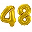 Folieballon 48 jaar - Goud - 86 cm