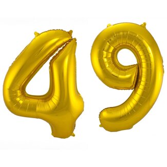 Festigo Folieballon 49 jaar - Goud - 86 cm