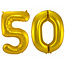 Folieballon 50 jaar - Goud - 86 cm
