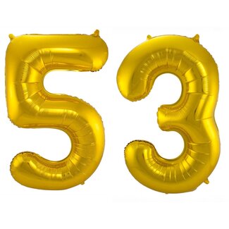 Festigo Folieballon 53 jaar - Goud - 86 cm