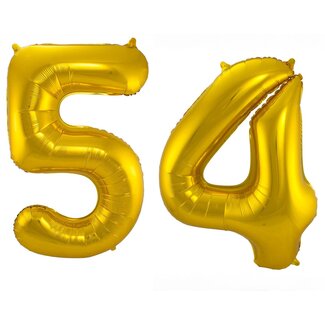 Festigo Folieballon 54 jaar - Goud - 86 cm