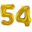 Folieballon 54 jaar - Goud - 86 cm