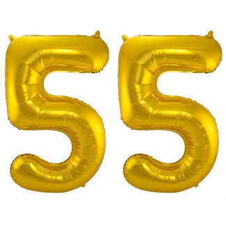 Festigo Folieballon 55 jaar - Goud - 86 cm