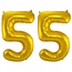 Folieballon 55 jaar - Goud - 86 cm