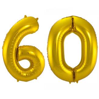 Festigo Folieballon 60 jaar - Goud - 86 cm