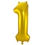 Folieballon 61 jaar - Goud - 86 cm