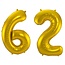 Folieballon 62 jaar - Goud - 86 cm