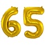 Folieballon 65 jaar - Goud - 86 cm