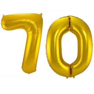 Festigo Folieballon 70 jaar - Goud - 86 cm