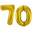 Folieballon 70 jaar - Goud - 86 cm
