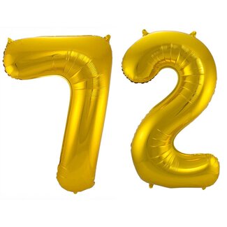 Festigo Folieballon 72 jaar - Goud - 86 cm