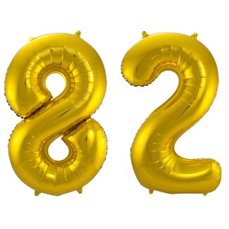 Festigo Folieballon 82 jaar - Goud - 86 cm