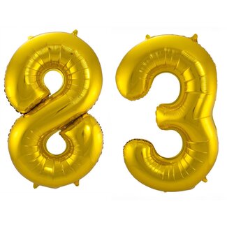 Festigo Folieballon 83 jaar - Goud - 86 cm